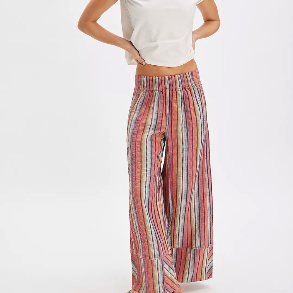 Free People Days End striped pants - Elastic Waist. Size XS - Picture 4 of 5